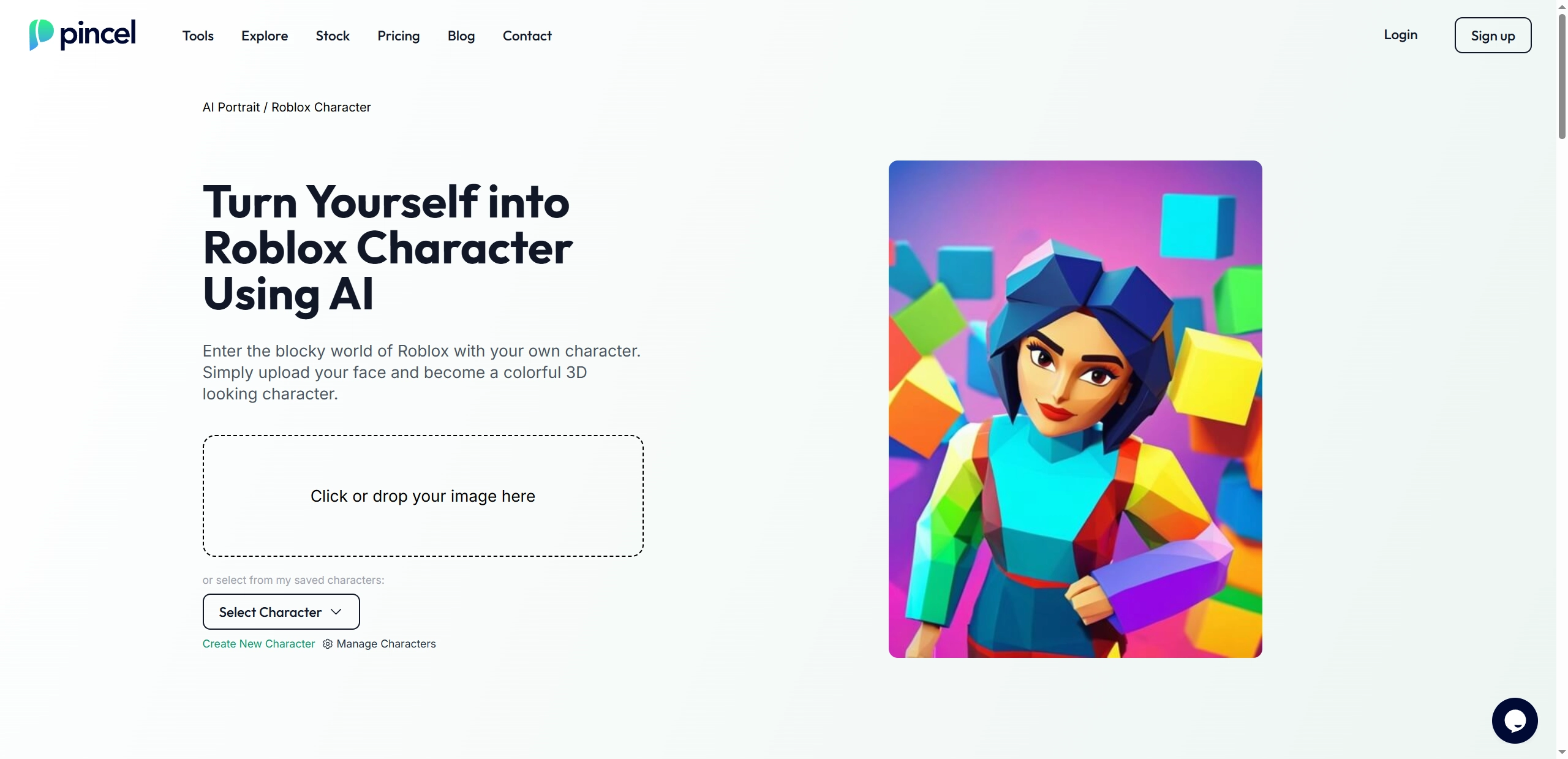 AI Roblox Man Face Pincel