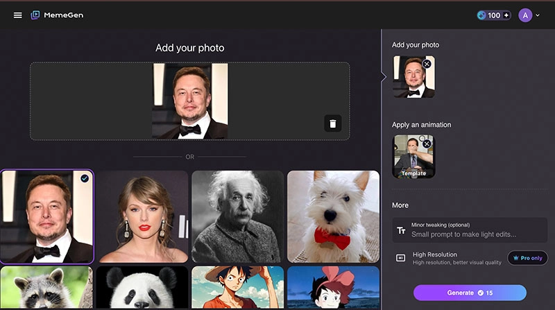 AI Slap Generator MemeGen Upload