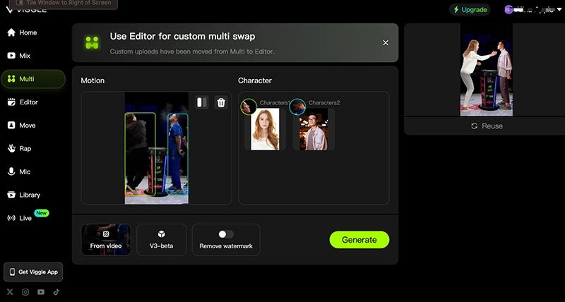 AI Slap Generator Viggle Upload