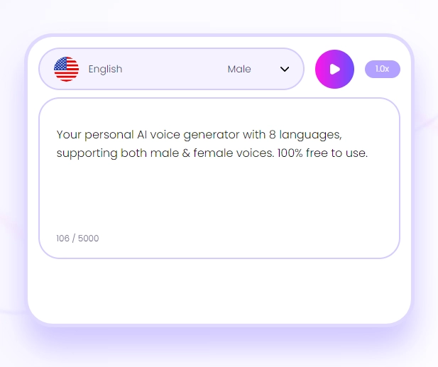 Make Voiceover with Text to Speech AI Tool from Vidnoz