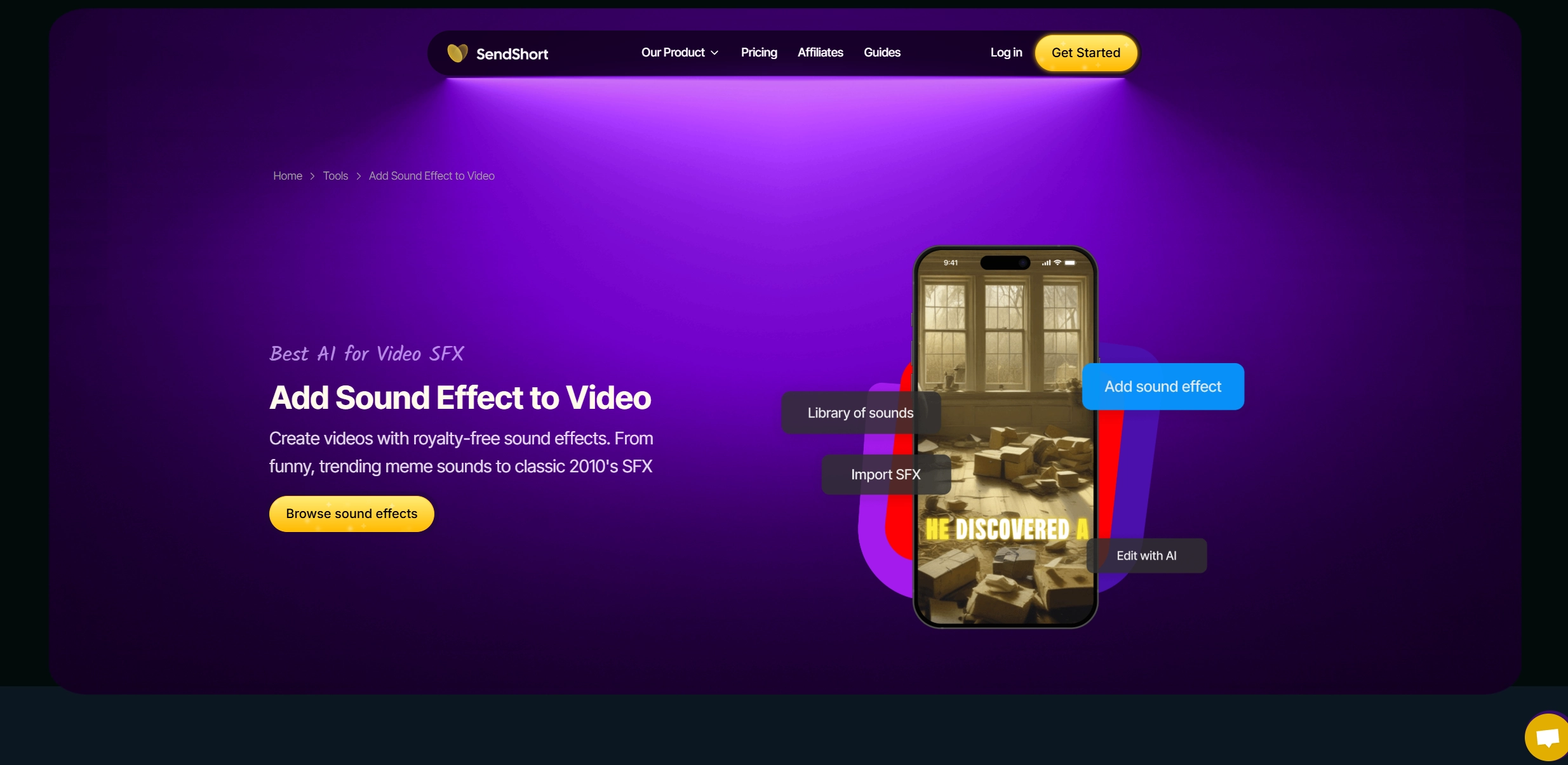 AI That Adds Sound Effects to Video Sendshort AI