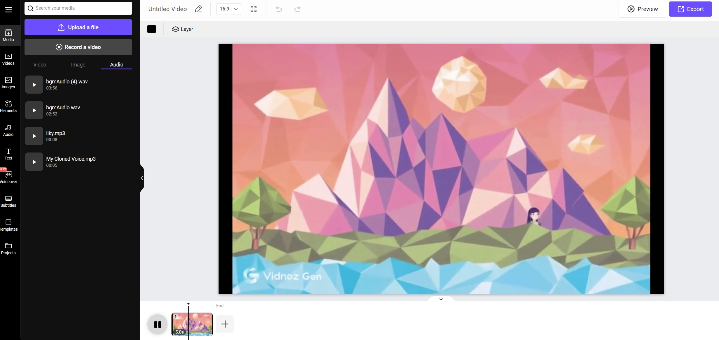 AI That Adds Sound Effects to Video Vidnoz