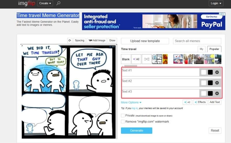 AI Time Traveler - Time Travel Meme Generator