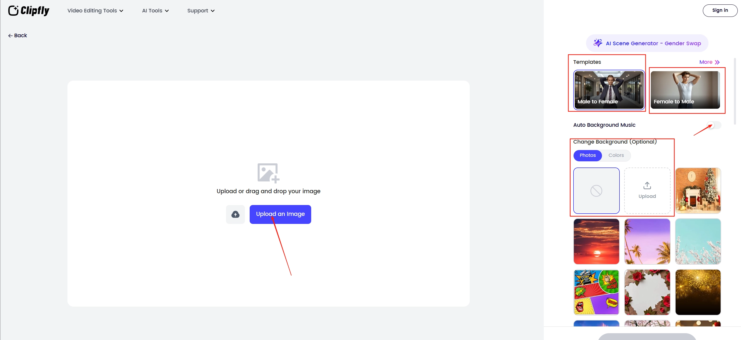 AI Video Editor Change Man to Woman Clipfly 1