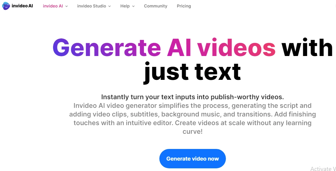 AI Video Generators Online Free - Invideo