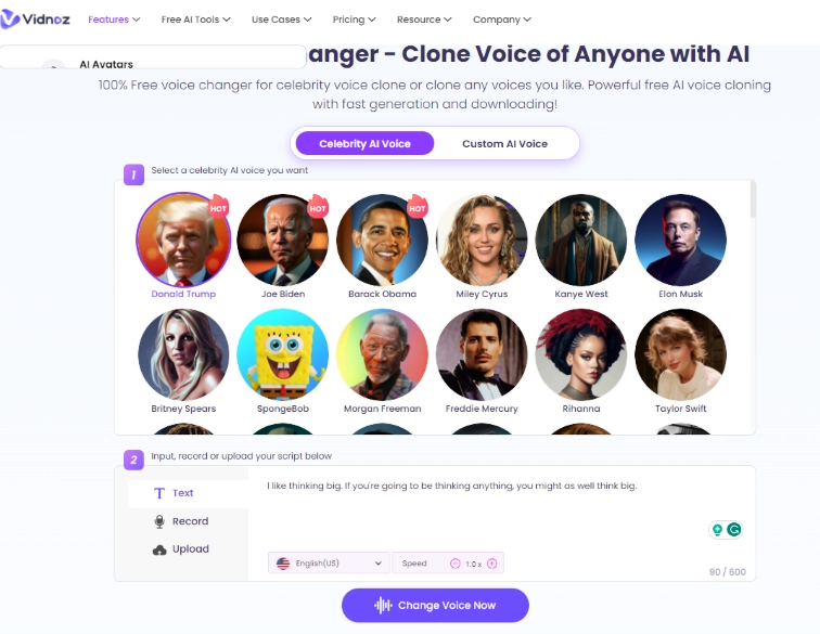 AI Voice Changer Creates Voice Similar To Popular Personalities
