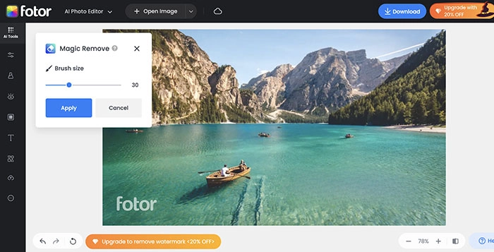 AI Watermark Remover Fotor Download Image