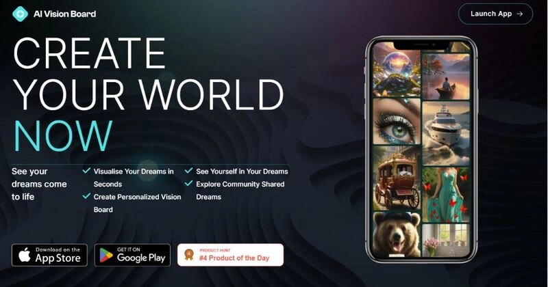 Al Vision Board - App for iOS and Android