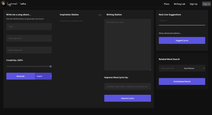 Alternative to OpenAI Jukebox - Lyrical Labs