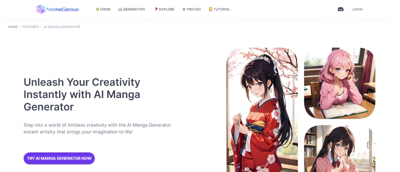 Anime Genius AI Manga Generator