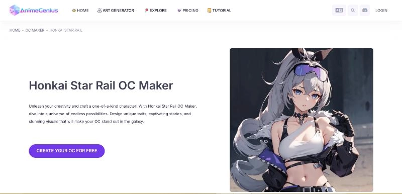 AnimeGenius Honkai Star Rail Oc Generator