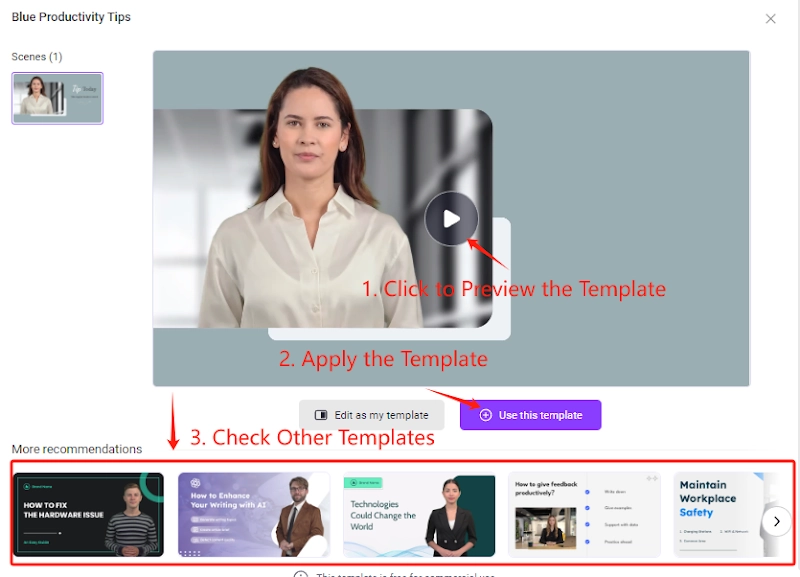 apply video blogger templates