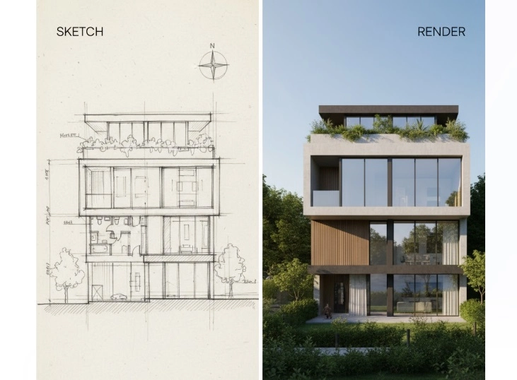 Architecture Design Draft to Render