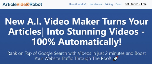 Article to Video - Article Video Robot