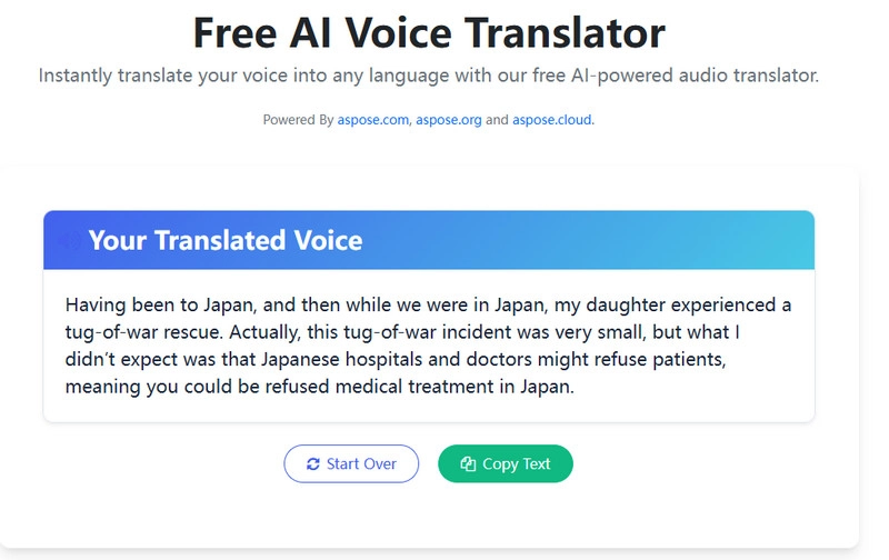 Aspose Chinese to English Voice Translator Copy