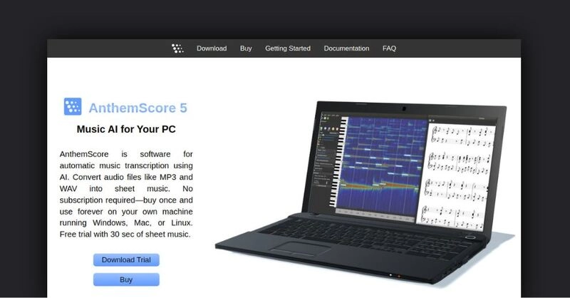 Audio to MIDI AI - AnthemScore
