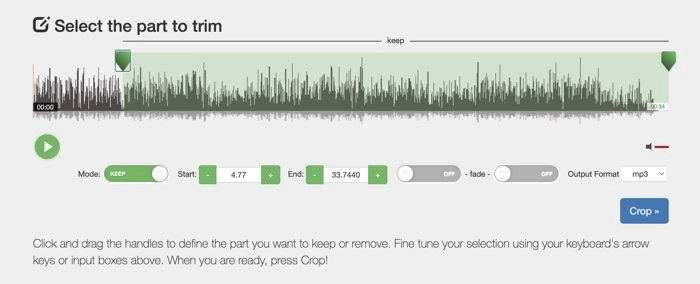 Audio Trimmer Online MP3 Cutter