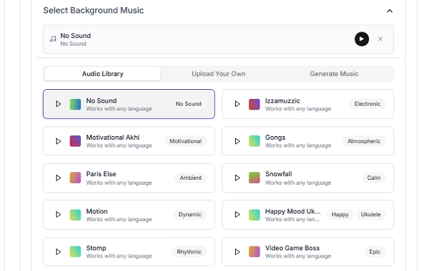Background Music Selection for Brainrot Generation