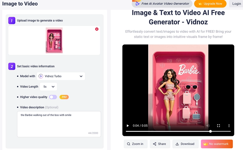 Barbie Doll Image to Video