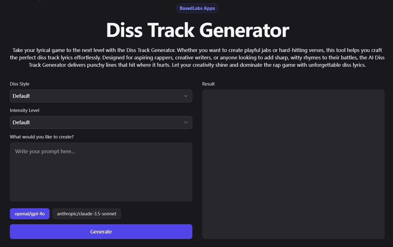 BasedLabs AI - Provide Plenty of Diss Style to Choose From