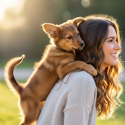 Bear-Style Puppy Hugs
