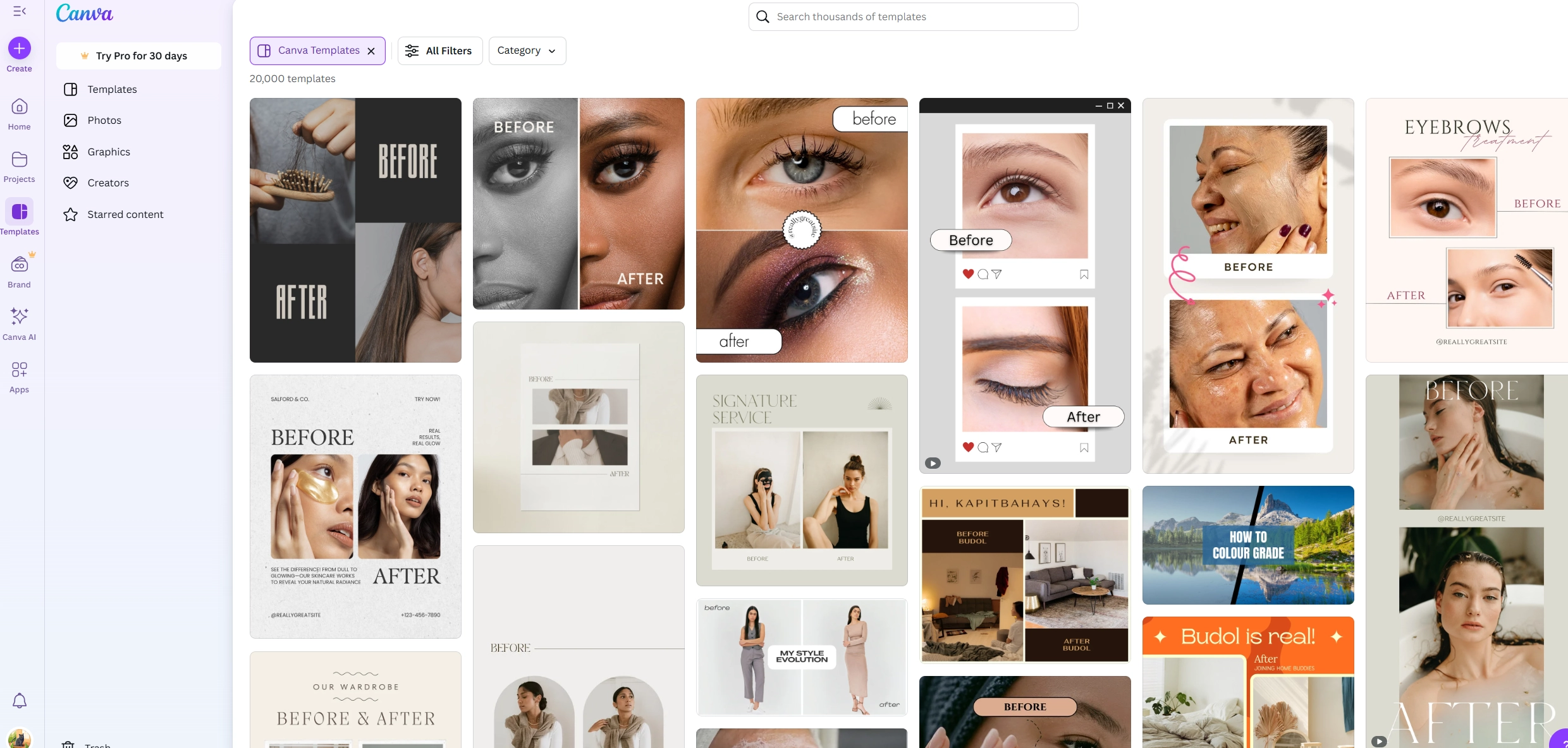 Before and After Picture Maker Canva