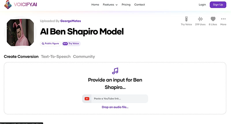 Ben Shapiro AI Voice Generator Vocify AI