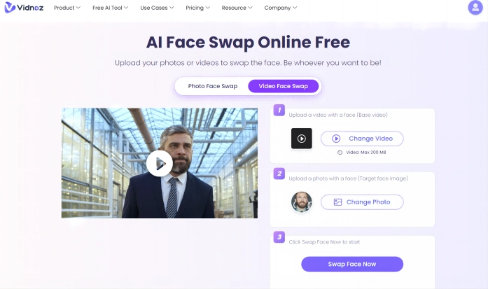 Best Chris Evans Deepfake Tool Vidnoz Face Swap