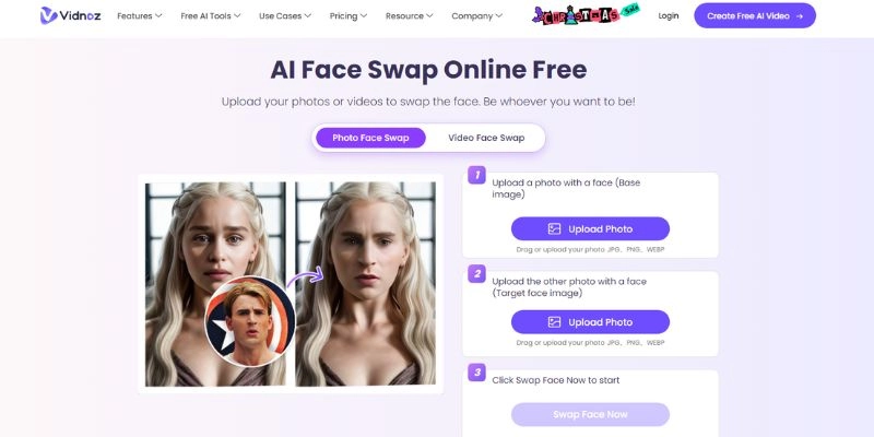 Best Nicolas Face Swap Online Tool Vidnoz
