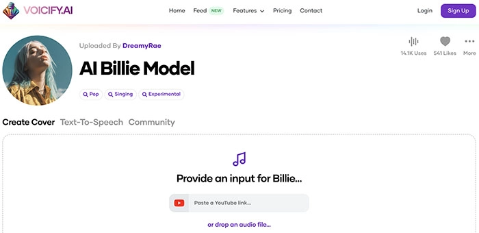 Billie Eilish AI Voice Generator Voicify AI
