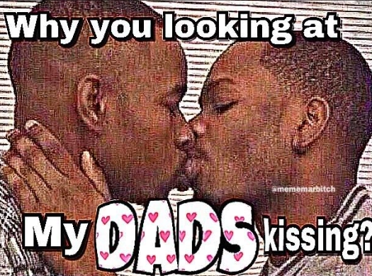 Black Men Kissing Meme Example