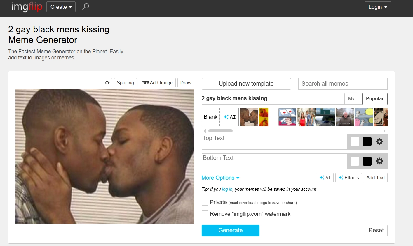 Black Men Kissing Meme Imgflip