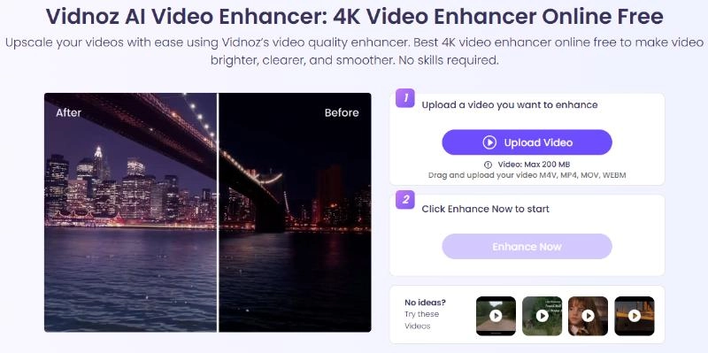 Boost Video Quality with Vidnoz AI Video Enhancer