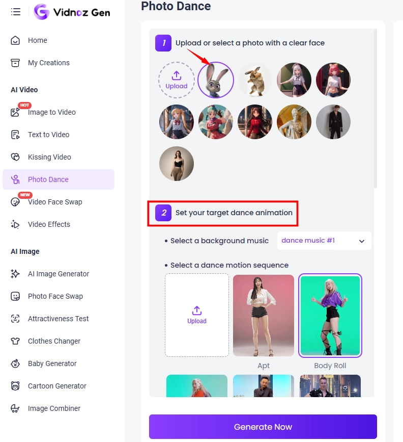Bunny Dancing GIF Vindoz MagicAnimate AI Upload