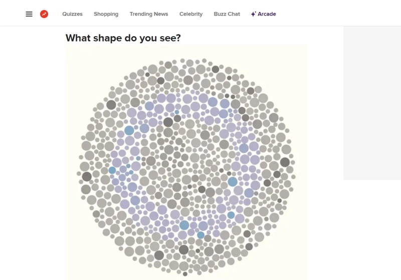 Buzzfeed Am I color Blind Home Page