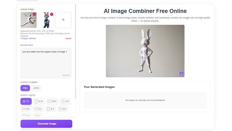 Bylo AI Combine Two Images Free