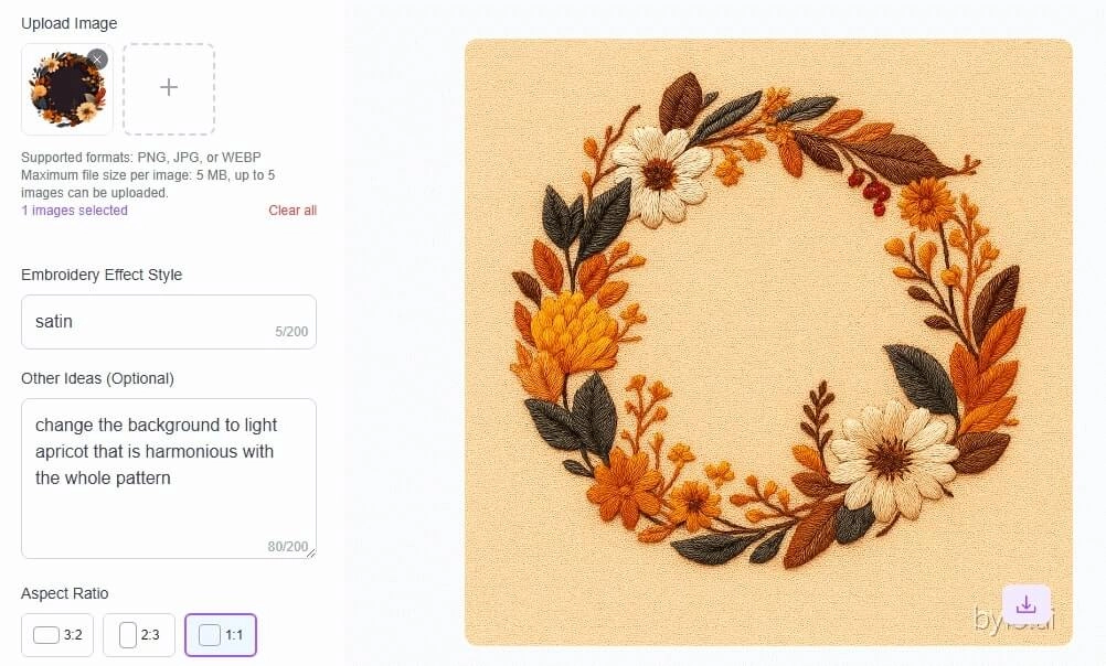 Bylo AI Embroidery Result