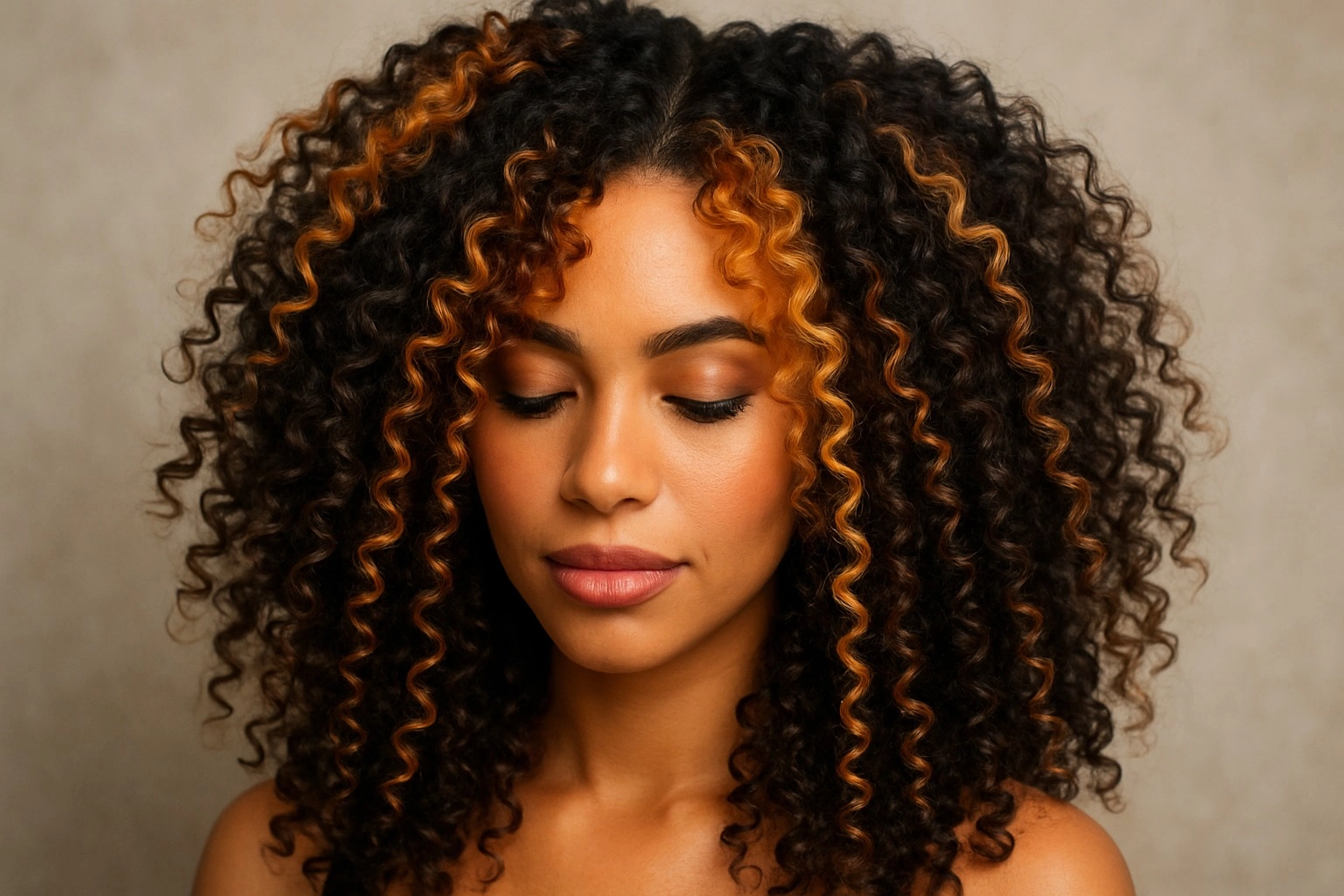 Calico Hair Color Curly Hair