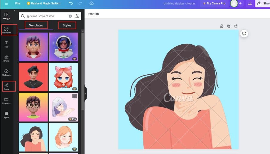 Canva - Free Avatar Maker Online