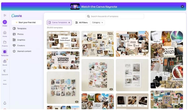 Canva - Free Online Vision Board Maker