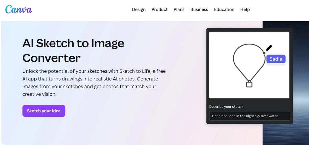 Canva AI Sketch to Image Converter
