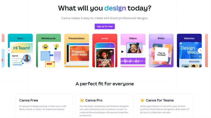 Canva Best for Comprehensive Design Options