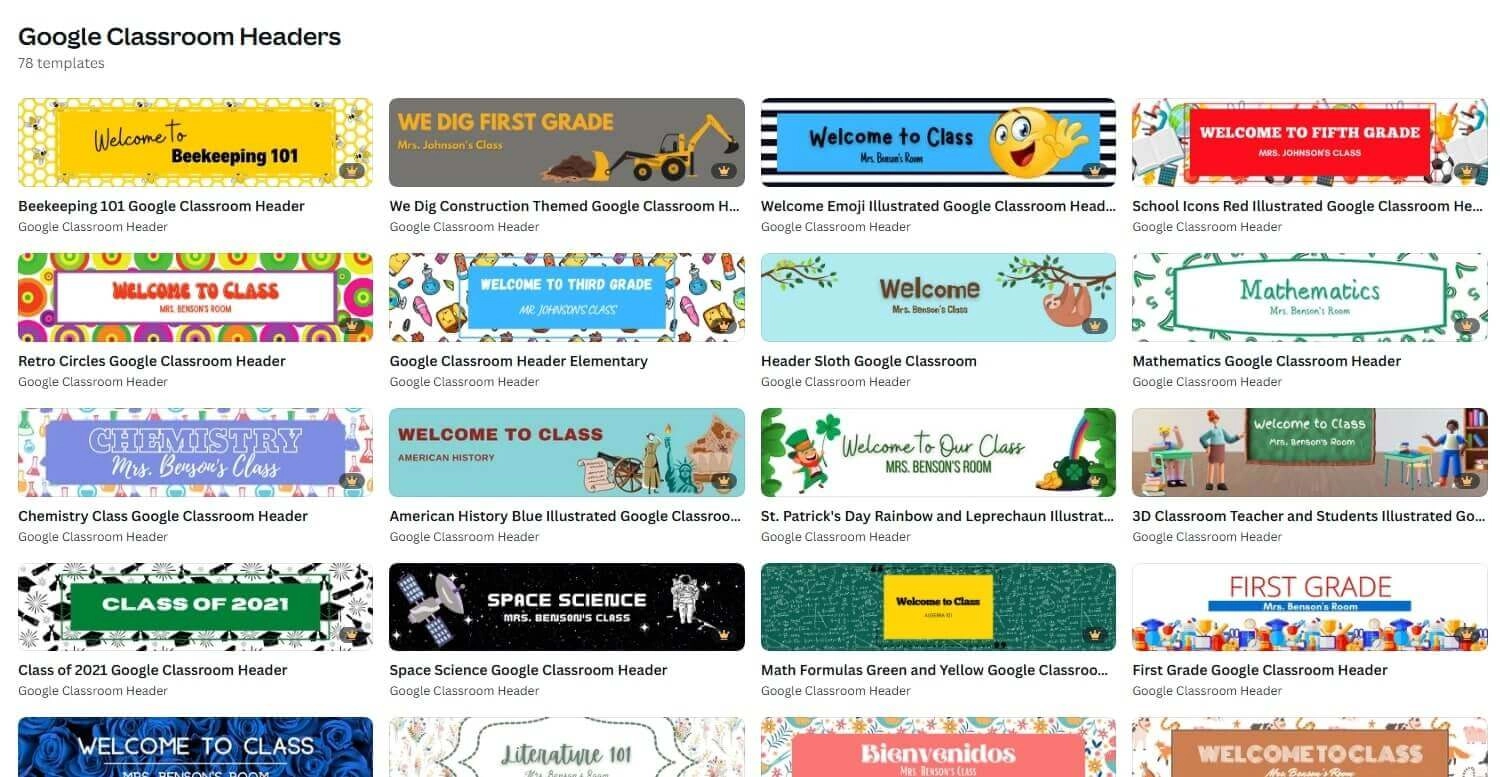 Canva Google Classroom Pictures for Theme