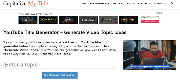 Capitalize My Title Youtbe Title Generator