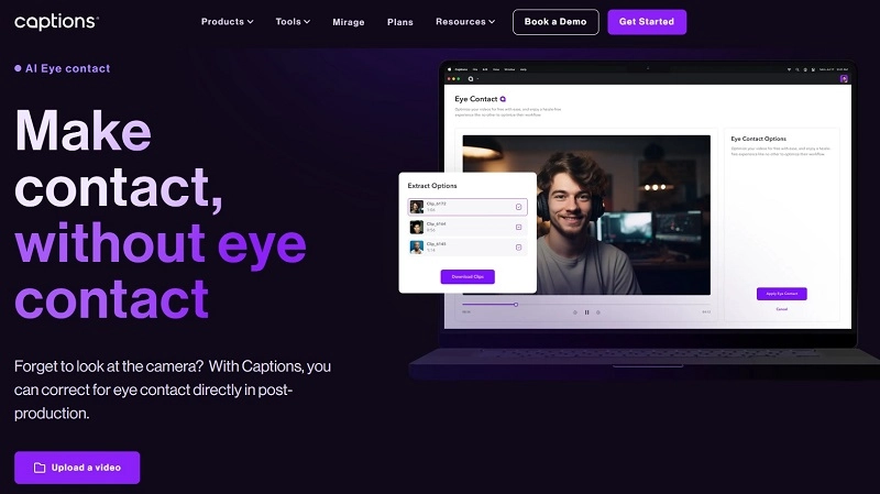 Caption AI Fix Eye Movement in Video