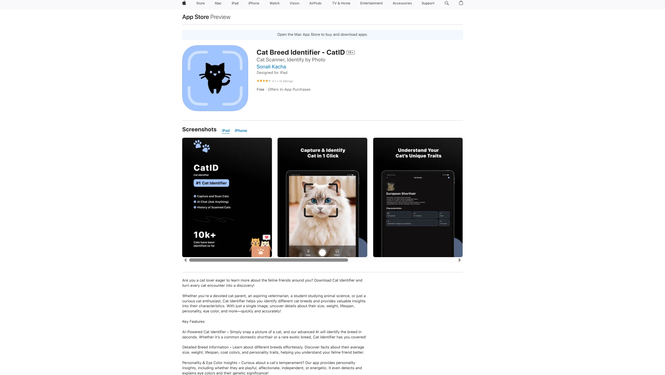 Cat Breed Identifier Catid