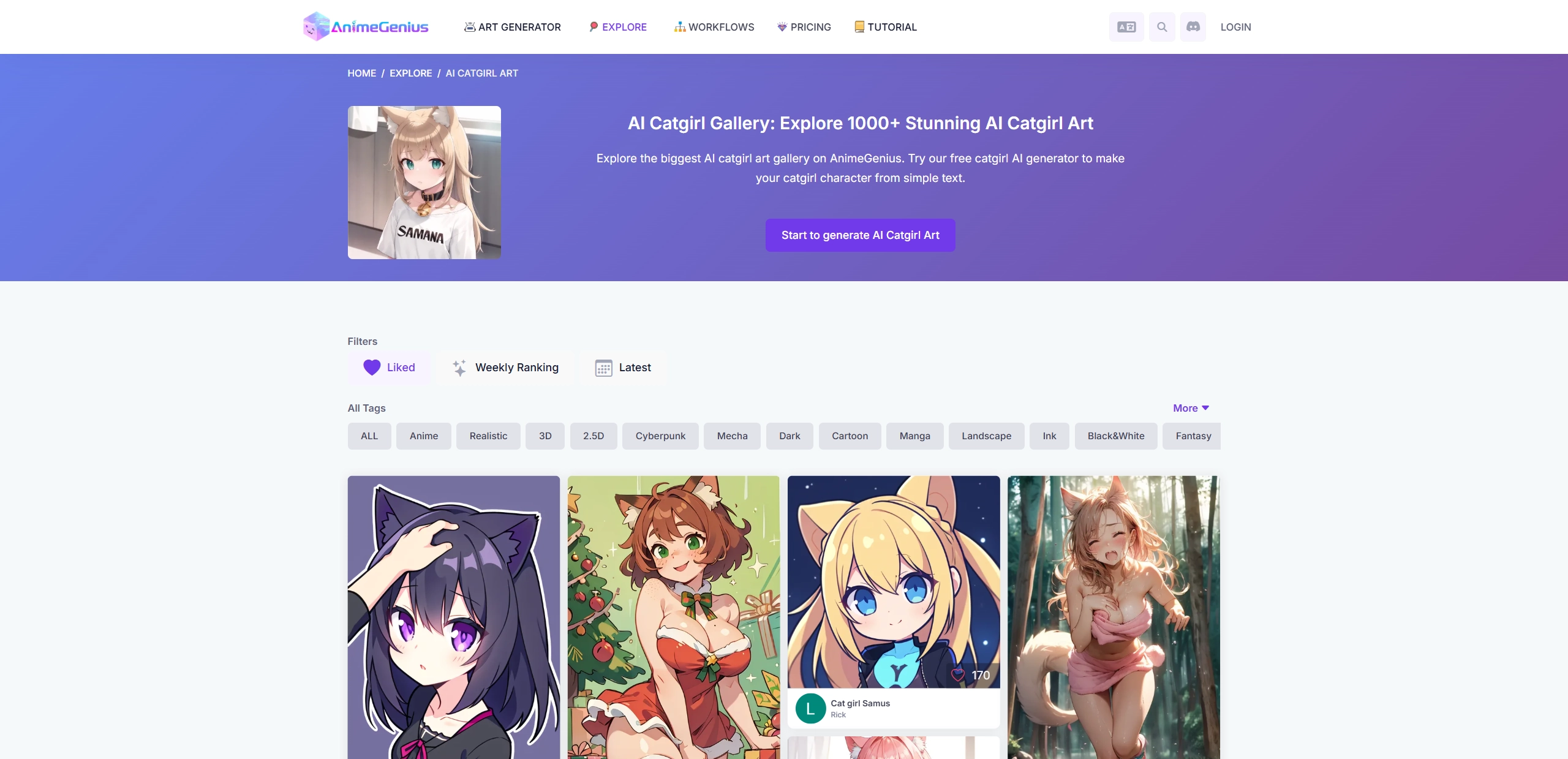 Catgirl Anime Art Generator