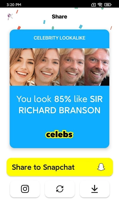 Celebs - Celebrity Look Alike App Free Result