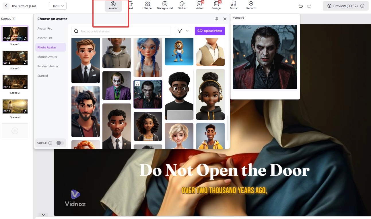 Change AI Horror Story Avatar