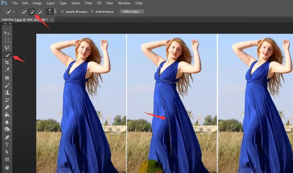 Change Clothes Color in Photoshop Step 1